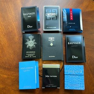 John Varvatos travel size spray and other samples, NWT, lot of 9